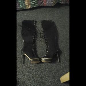 JLO  JL-MADIA THIGH HIGH FISHNET HEELS